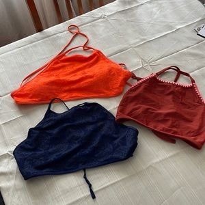 Lot of 3 Large aerie swim tops